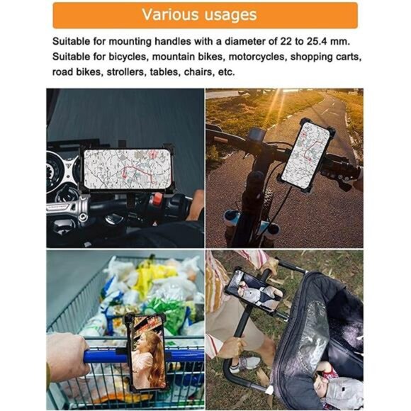 2024 Upgraded Bike Phone Mount, Easy Install and Quick Release Bicycle - - Picture 6 of 7